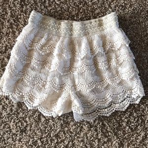 Lace Crochet shorts!